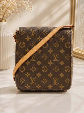 Authentic Louis Vuitton Musette Salsa Monogram Canvas Crossbody Shoulder Bag